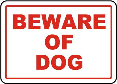 Legal beware of dog sign. Beware of Dog Sign F7534 - by SafetySign.com