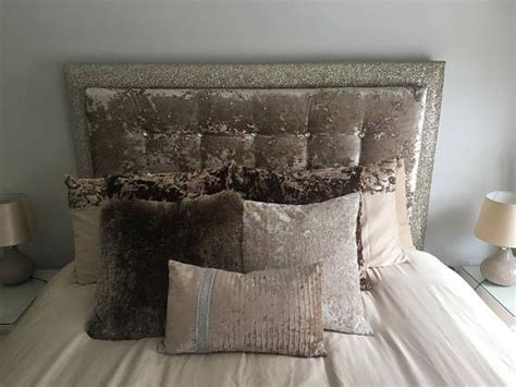 Purchase a velvet headboard direct from the manufacturer. Upholstered Headboard with Memory Foam. Champagne Gold ...