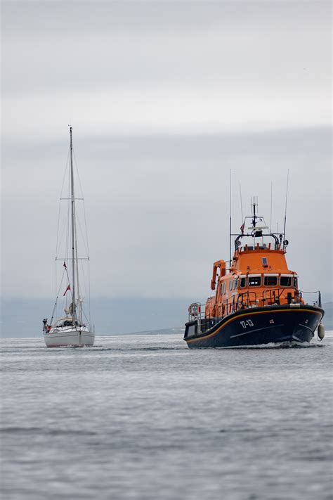 The bbc's louise hubball joined one crew as it launched a. RNLI Kirkwall Lifeboat to rescue of yacht disabled in ...