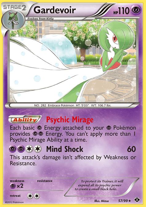 Available are the minimum, average, and maximum prices which are updated on an hourly basis. Gardevoir 57/99 BW Next Destinies Holo Rare Pokemon Card ...