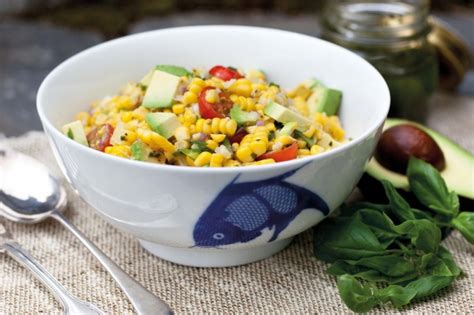 The corn takes on a wonderful sweet smoky flavour. Corn And Avocado Salad Recipe - Taste.com.au