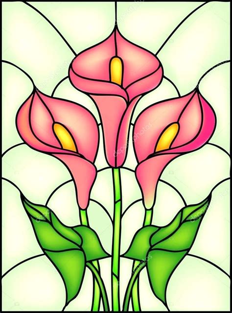 Contemporary designs stained glass pattern book. Calla Lily Drawing Pattern | Free download on ClipArtMag