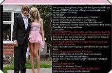 captions sissy forced tg transgender interracial date feminization humiliation dress male prom taken ride being choose board