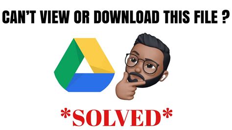 *FIX* SORRY YOU CAN'T VIEW OR DOWNLOAD THIS FILE ON GOOGLE ...