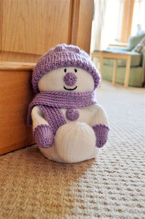 Free knitting and crochet patterns. KNITTING PATTERN - Snowman Doorstop Knitting Pattern ...