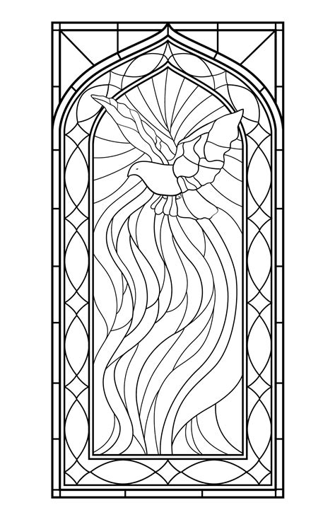 Art nouveau windows stained glass coloring book. Stained Glass Coloring Pages for Adults - Best Coloring ...