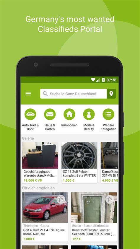 Überzeuge dich selbst und verkaufe & kaufe schnell, einfach und kostenlos direkt über dein smartphone. eBay Kleinanzeigen for Germany - Android Apps on Google Play