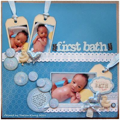 Newborn baby's first bath at home! My Scrapspiration: Baby's First Bath