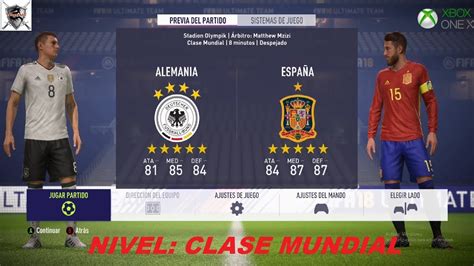 Más de 60 ligas disponibles alrededor del mundo. FIFA18 ALEMANIA vs ESPAÑA Xbox X - YouTube