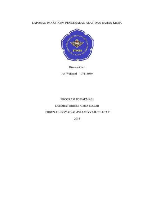 Jika hendak membuat surat ini, tentu demikian surat permohonan ini kami buat. (PDF) Laporan Resmi Pengenalan Alat dan Bahan Kimia yang ...