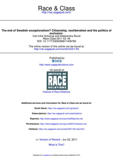 Get access to the largest online library of legal forms for any state. (PDF) The end of Swedish exceptionalism? Citizenship ...