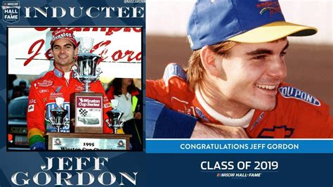 Jeff gordon has been selected to the nascar hall of fame. HD Jeff Gordon's NASCAR Hall of Fame Tributes - YouTube