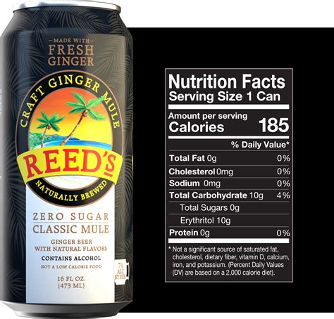 Reed's ginger beer no sugar. Classic Mule - Reeds Mule