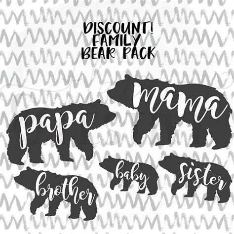 Welcome to our free svg file section. Bear Pack SVG Cut File, Silhouette SVG Cricut Download ...