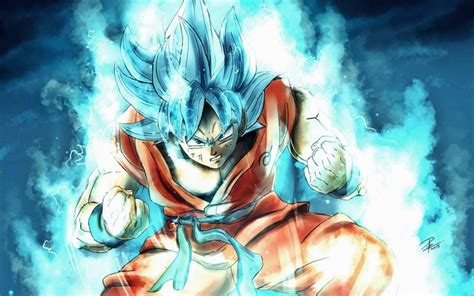 Goku super sayen updated their cover photo. Télécharger fonds d'écran Son Gokû, de feu bleu, Super ...