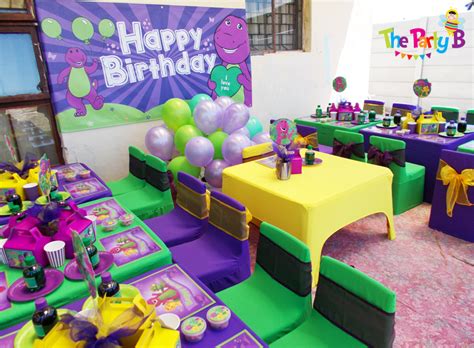 Maybe you would like to learn more about one of these? Barney themed party cape town - The Party B | Kids party ...