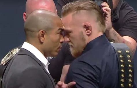 José aldo da silva oliveira júnior (portuguese pronunciation: Video - Conor McGregor and Jose Aldo staredown at 'Go Big ...