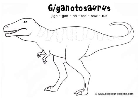 Triceratops, brontosaurus and more dinosaurs coloring pages and sheets to color. Giganotosaurus Coloring