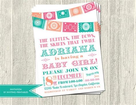 Very cute place with awesome food. Fiesta Baby Shower Invitation Papel Picado by ...