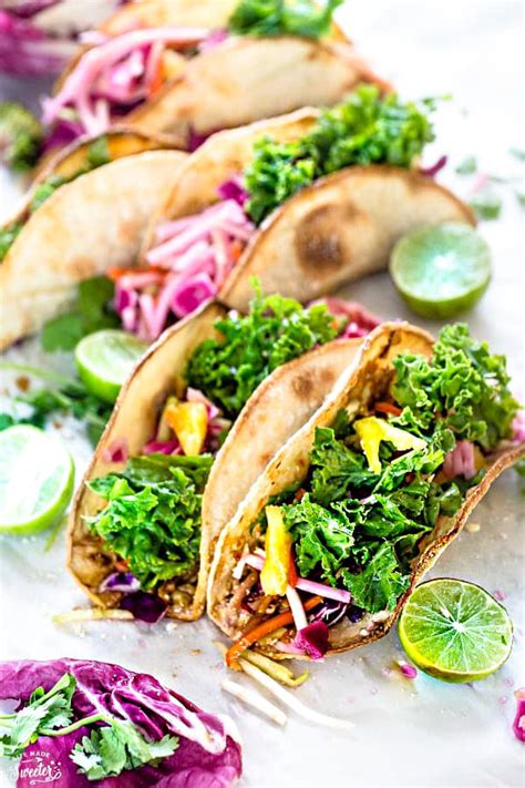 Fish tacos with kale slaw. Asian Tilapia and Kale Slaw Tacos