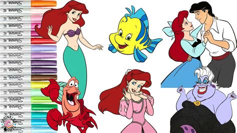 Your little artist will have fun adding some bright ocean colors to this. Disney Princess Coloring Book Pages The Little Mermaid ...