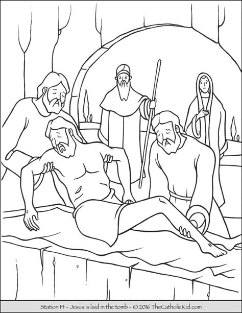 Coloring page for the eleventh station: 14 best Stations of the Cross Coloring Pages images on ...