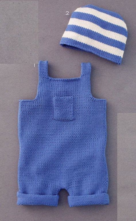 ENGLISH Easy Baby Overalls and Hat Beginner Knitting Pattern PDF | Ropa ...
