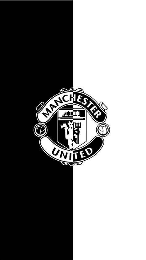 Manchester city black and white. Man Utd black and white phone wallpaper | Logo keren ...