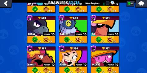 All brawlers & stats list. Brawl Stars - Recorde 21k - 37 brawlers full - DFG