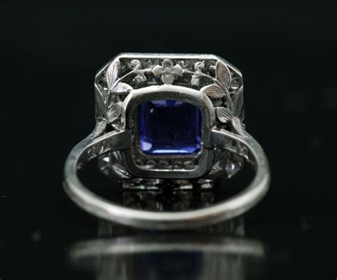 Superbe bague ancienne art deco or rose argent larimar apatite bleue. Bagues anciennes / Art déco / Bague Art Deco en platine ...
