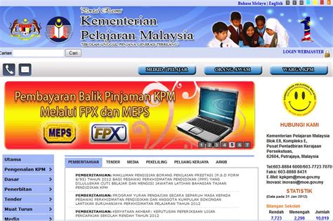 Portal rasmi kementerian pelajaran malaysia. TEKNOLOGI PEMANGKIN MAKLUMAT: Laman Web