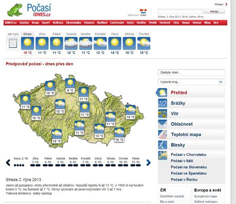 Počasí je typické téma pro konverzaci. Počasí iDnes a jeho alternativy — SWMag.cz