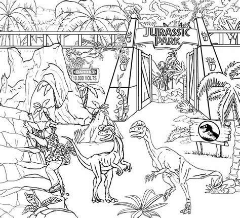 Jurassic park coloring pages printable auto electrical wiring. jurassic park coloring and activity page