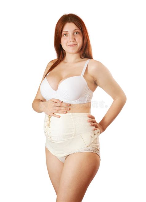 It's truly amazing how a woman's body can work miracles. Pregnant Woman Wearing Body Belt Stock Image - Image of ...