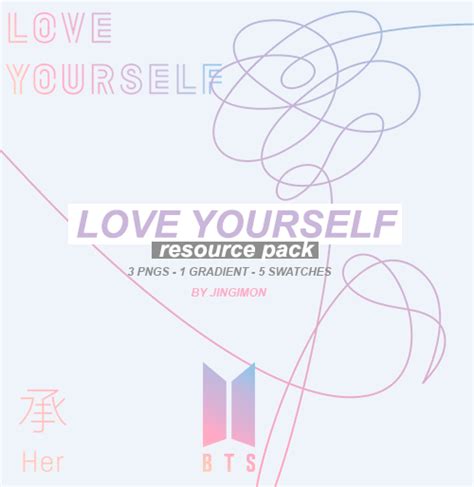 Drawing love yourself bts logo. BTS - Love Yoursel 'Her' RESOURCE PACK by jingimon on ...