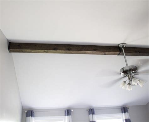 We recommend using a solid color deck gel stain in a variety of colors as desired. How to: Faux Wood Beam on a Vaulted Ceiling | Faux ceiling ...