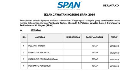 Jawatan kosong 2019 terkini ok? Jawatan Kosong Terkini Suruhanjaya Perkhidmatan Air Negara ...