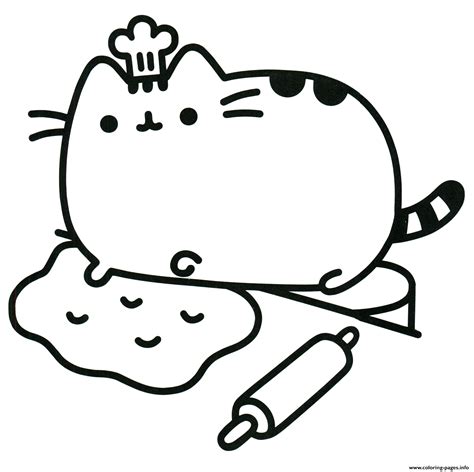 Cute coloring pages kawaii food doodle page ladonna hutchins pleasing kids cute doodle art doodle coloring cartoon coloring pages. Pusheen The Cat Chef Cook Coloring Pages Printable