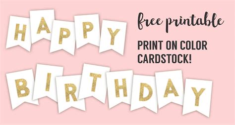 Maybe you would like to learn more about one of these? Happy Birthday Banner Printable Template | Paper Trail Design