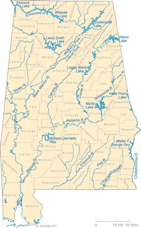 A major focus of alabamaview is to provide centralized access to downloadable remotely sensed imagery and gis layers. Alabama Lake Map, River Map and Water Resources | Alabama ...