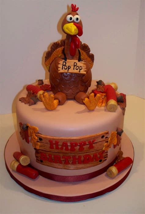 After your guests already feel like going. Turkey Hunter's Cake - CakeCentral.com