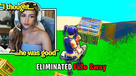 Faze sway randomly joined clix and it turned into the sweatiest zone wars wager in fortnite! #1 GIRL PRO *DESTROYS* FaZe Sway in ZONE WARS! (Fortnite ...