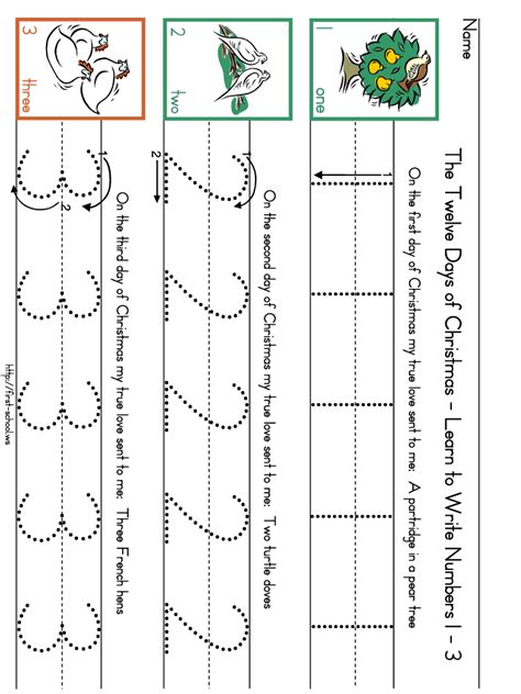 Here you will find online activities and printable materials that can help kids learn and. 12 Days of Christmas Number Worksheets | Holiday ...