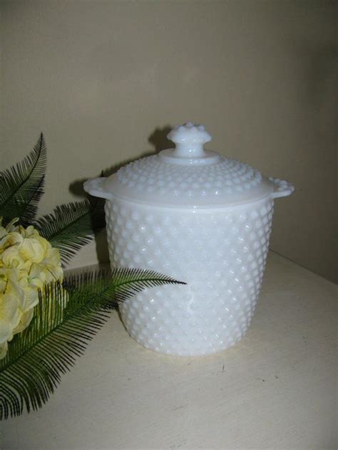 Poshmark makes shopping fun, affordable & easy! Vintage White Hobnail Milk Glass Cookie Jar with by ...