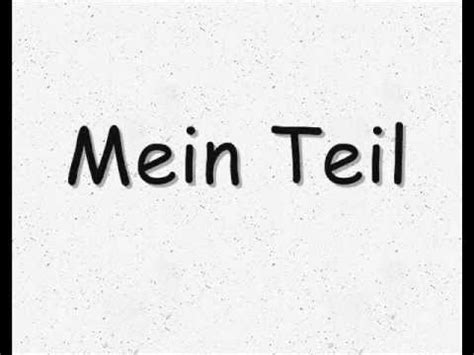 Rammstein - Mein Teil [lyrics] - YouTube