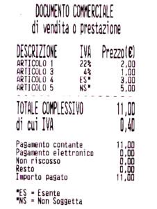 Fotocopia di un documento di identità/riconoscimento dell'intestatario. Registratore di cassa telematico nelle poste private ...