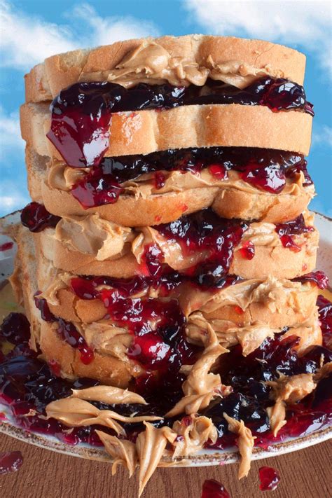 What i do is, just press the bread down so it creates a small dish, then fill each side ~1/2 way with peanut butter, then fill the rest with jelly. peanut butter and jelly mega sammich | Peanut butter jelly ...