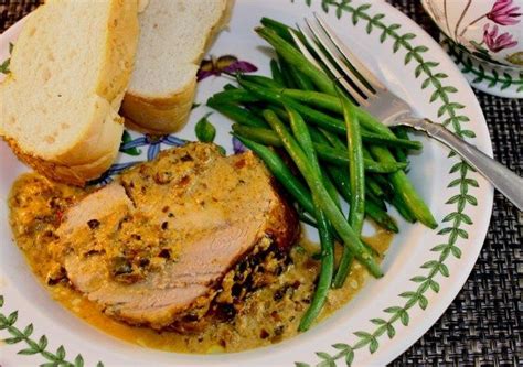 Get the recipe for pork loin with mustard sauce and sauteed squash. Italian Pork Loin in Garlic Cream Sauce ~ in a decadant ...