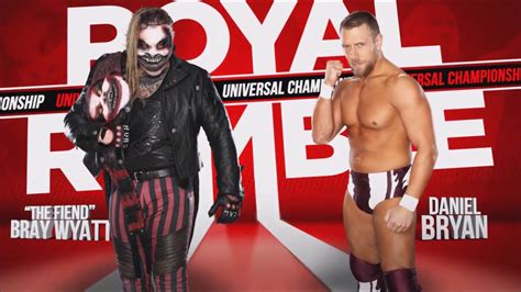 Men's royal rumble match 2. WWE Royal Rumble 2020 The Fiend Bray Wyatt vs Daniel Bryan Official Match Card - YouTube