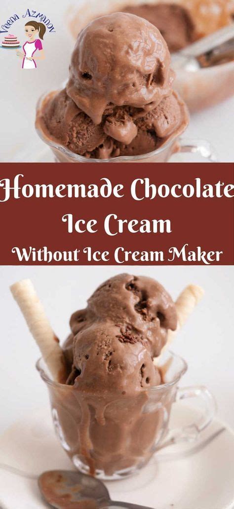Once the custard base is ready, stir in the heavy cream and vanilla extract and pour it into your ice cream maker and process according to your ice cream maker's instructions. This homemade chocolate ice cream is a real treat. Made ...